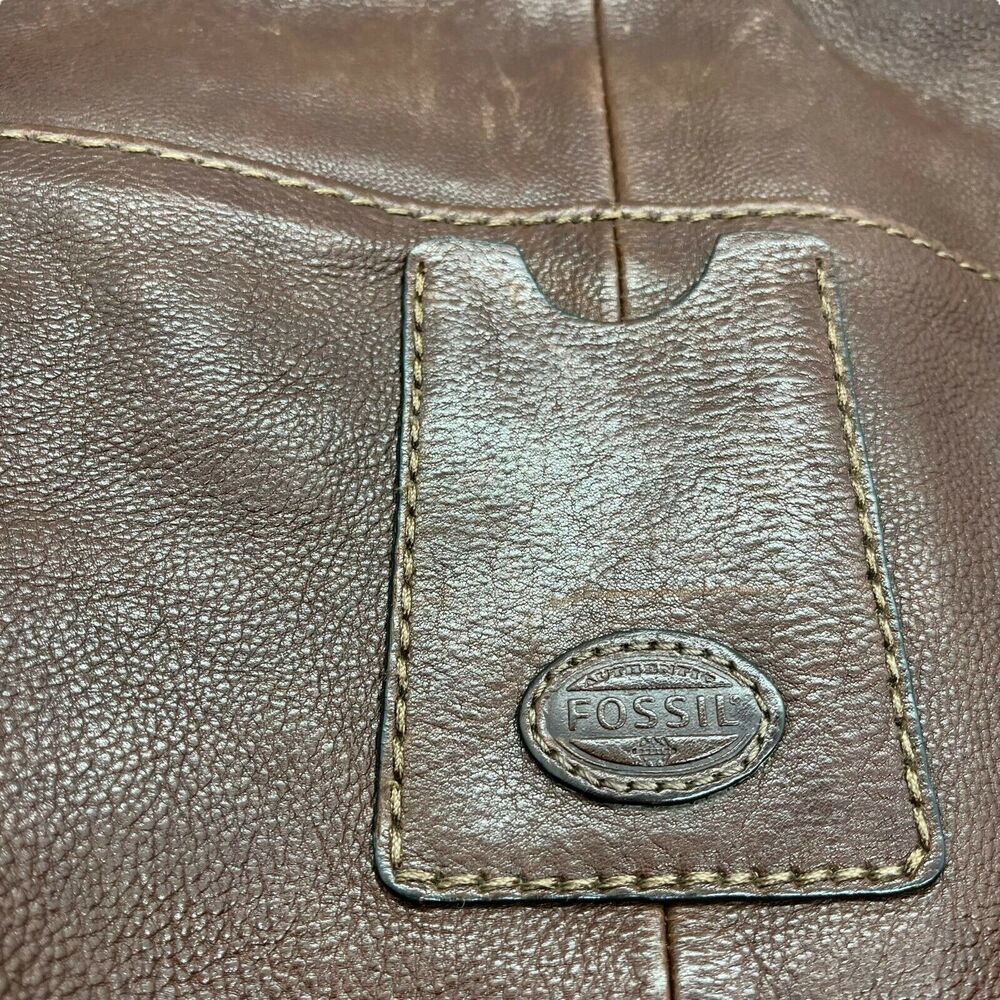 Fossil Satchel Handbag Womens Brown Casual Leather Adjustable Strap Vintage - Picture 5 of 16